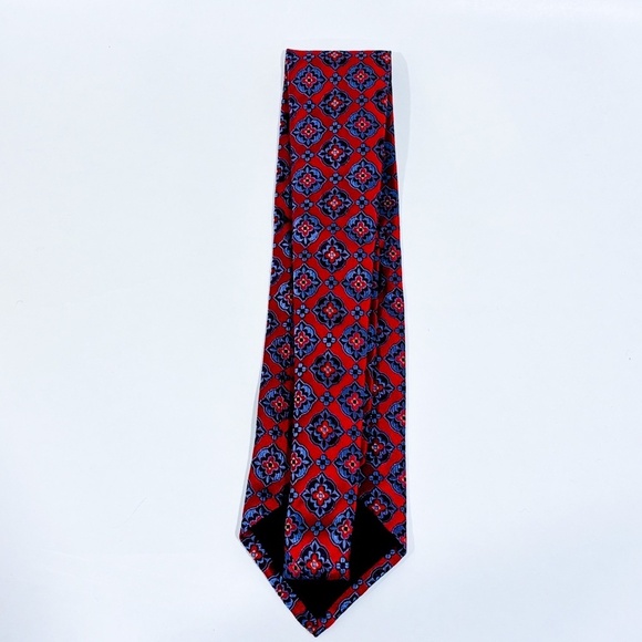 ALTEA Red and blue floral tie - Picture 3 of 4